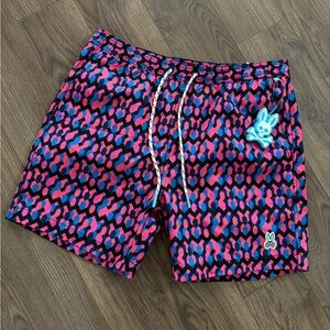 Psycho Bunny Multicolor Geometric Swim Shorts